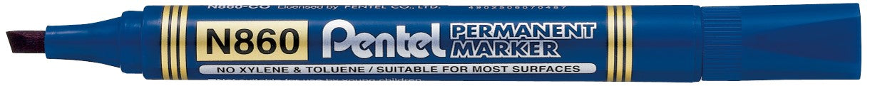 MARKER PENTEL N860 CHISEL BLUE