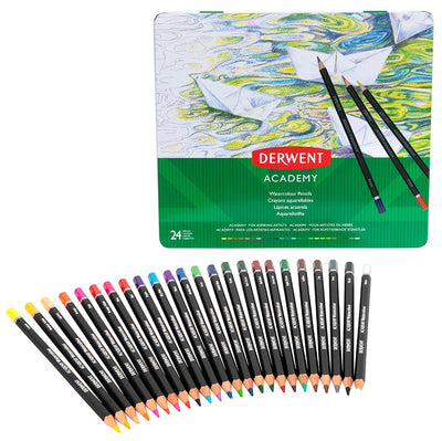 SP - PENCIL COLOURED DERWENT ACADEMY WATERCOLOUR SET PK24