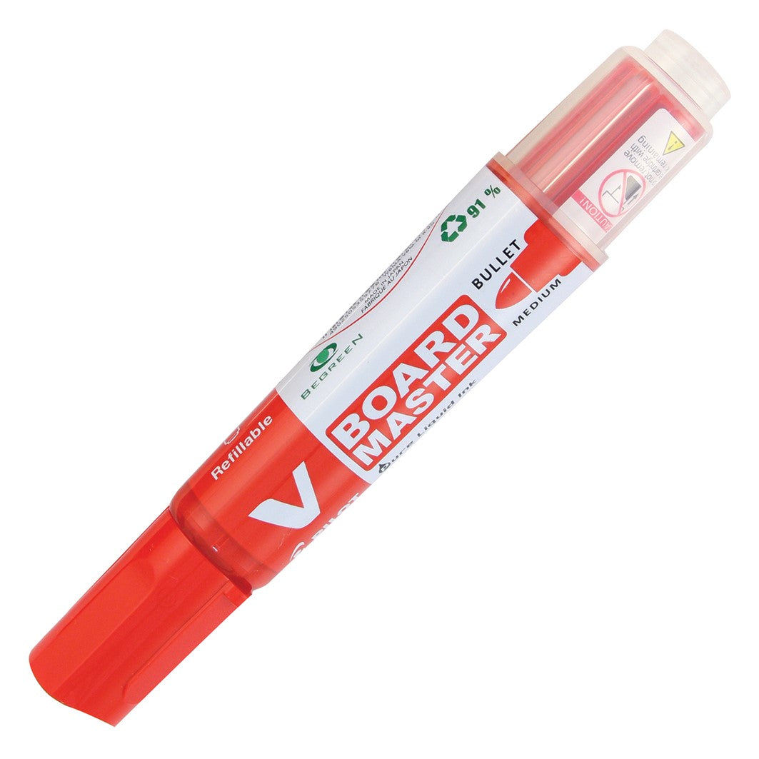 SP- MARKER WHITEBOARD PILOT BEGREEN V BOARD MASTER MED BULLET RED