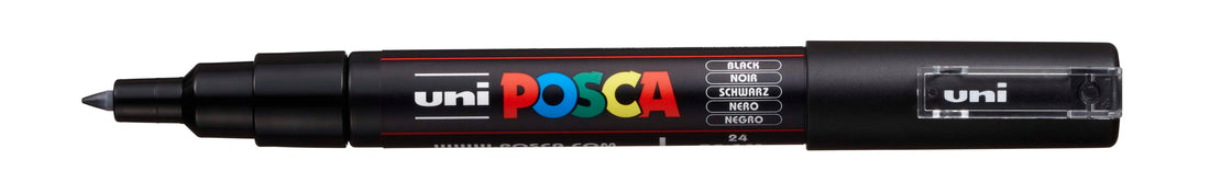 MARKER UNI POSCA PC-1MBK EXTRA FINE BULLET TIP BLACK