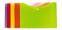 DOCUMENT WALLET BANTEX A4 PP W/BUTTON CARIBBEAN LIME