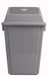 SP- HEAVY DUTY WASTE BIN ITALPLAST 58L WITH SWING TOP LID GREY