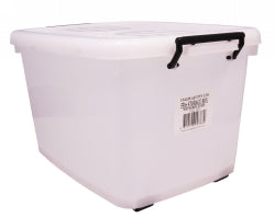STORAGE BOX ITALPLAST 55LT WITH LID & ROLLER