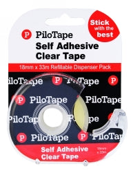 TAPE CLEAR PILOTAPE 18MMX33M ON DISP