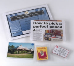 CARD HOLDER MARBIG A4 PLASTIC (NO HOLES) CLEAR PK10