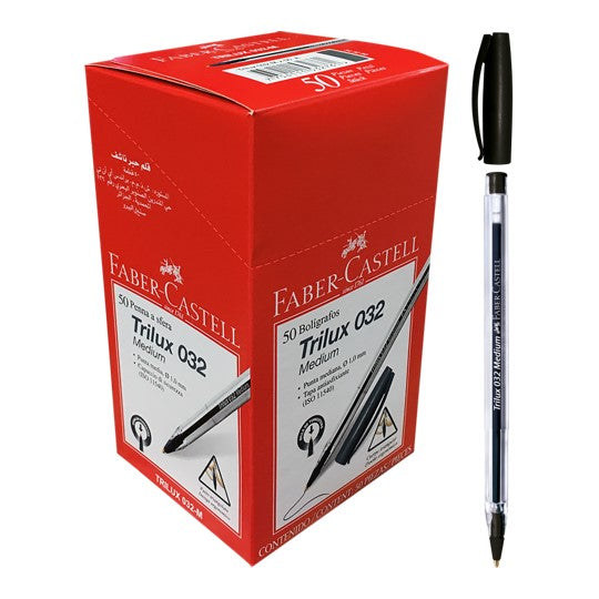 PEN FABER TRILUX 032 MEDIUM BP BLACK BX50