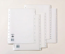 DIVIDERS MARBIG A4 PP 1-12 TAB WHITE