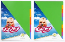 DIVIDER BANTEX A4 P/PROP 5 TAB LOLLYSHOP COLOUR