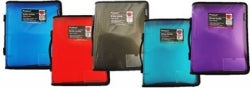 BINDER BUDDY PROTEXT A4 3 RING 25MM WITH ZIPPER/HANDLE BLUE