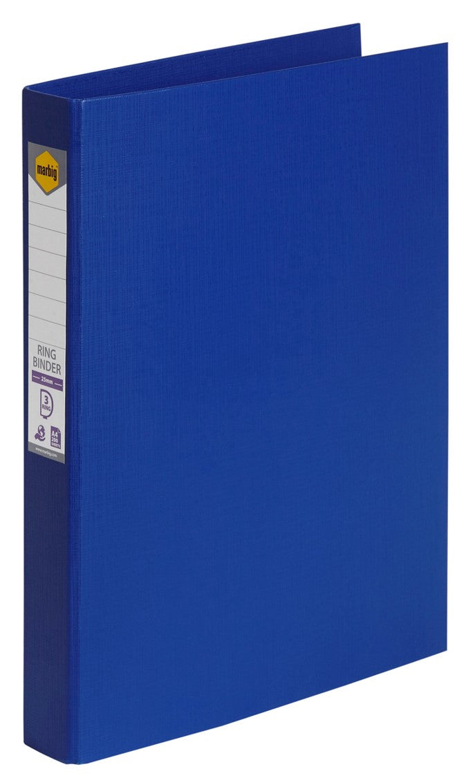 BINDER MARBIG A4 PE 3 D-RING 25MM BLUE