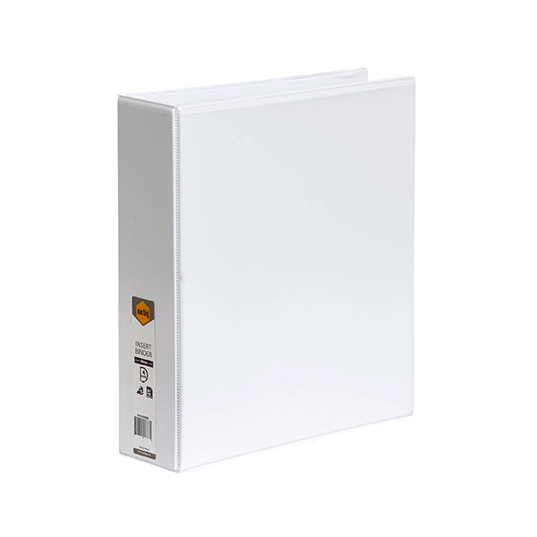 BINDER INSERT MARBIG A4 CLEARVIEW 4 D-RING 50MM WHITE