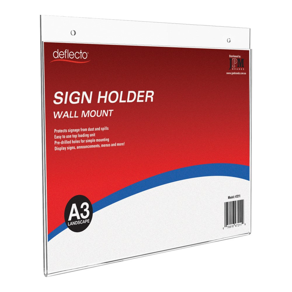 DEFLECT-O WALL MOUNTED DOCUMENT HOLDER A3 LANDSCAPE 47211