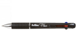 PEN ARTLINE BP FLOW 1.0MM 4 COLOUR RETRACT CHARCOA