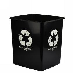 BIN ITALPLAST 15L 280X248X290MM RECYCLING MATERIALS ONLY BLACK MOQ: 12 pc