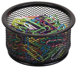 PAPER CLIP HOLDER ESSELTE METAL MESH BLACK