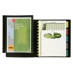 DISPLAY BOOK MARBIG A4 KWIK ZIP REFILLABLE INSERT COVER & 5 DIVIDER