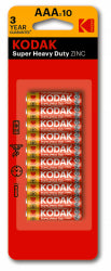 BATTERY KODAK AAA SUPER HEAVY DUTY PK10