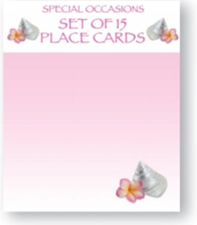 Pink Frangipani Place Card Set