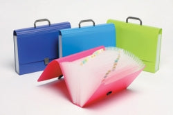 EXPANDING FILE MARBIG F/C 26 POCKET PP SUMMER COL