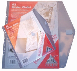 SP- BINDER WALLET COLBY A3 146A3 FOLDER FRIENDLY CLEAR