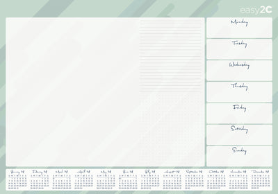 DESK PAD EASY-2C 600X420MM WTV WITH CALENDAR