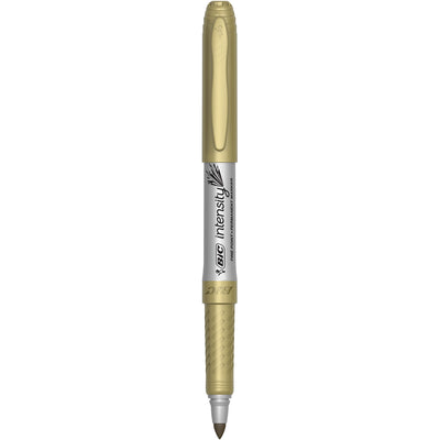 PERMANENT MARKER BIC INTENSITY 1.1MM FINE TIP METALLIC GOLD BX12