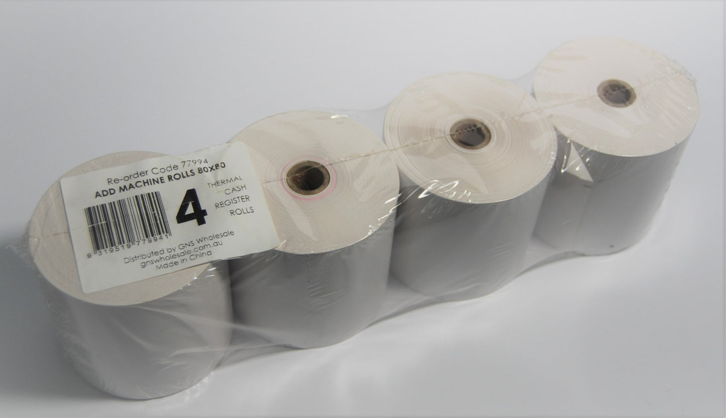 ADD MACHINE ROLLS GNS 80X80 70GSM THERMA