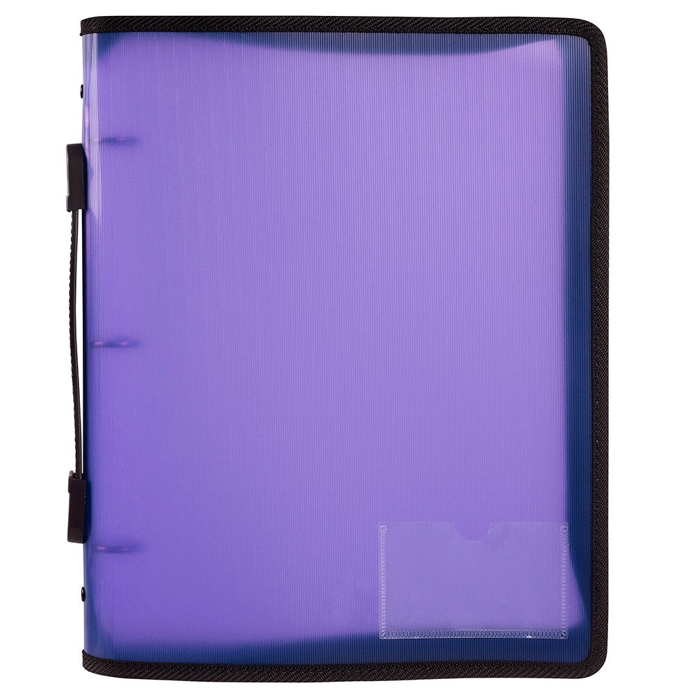 SP- BINDER MARBIG 25MM 3O ZIPPER WITH HANDLE PURPLE