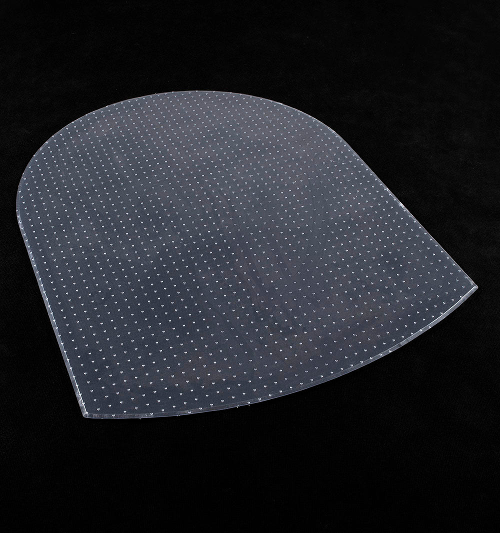 SP- CHAIRMAT MARBIG 99 X 124 GLASS PVC LOW CONTEMPO CLEAR