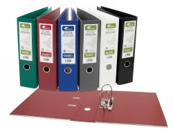 LEVER ARCH FILE B/TEX A4 80MM ECOBOARD DK WHITE EX CAP