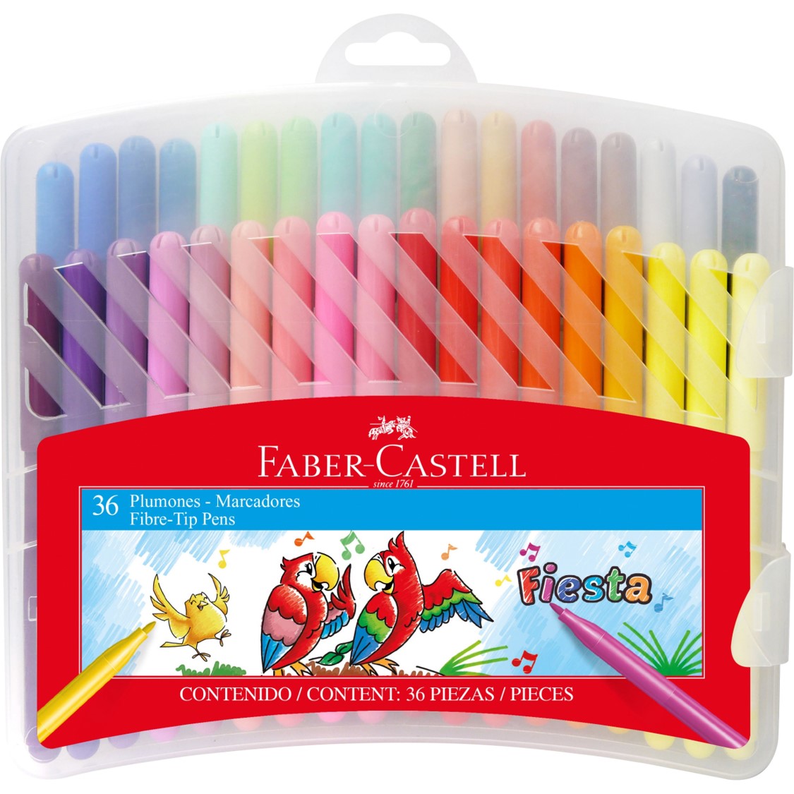 MARKER FABER-CASTELL COLOUR FIESTA FIBRE TIP PK36
