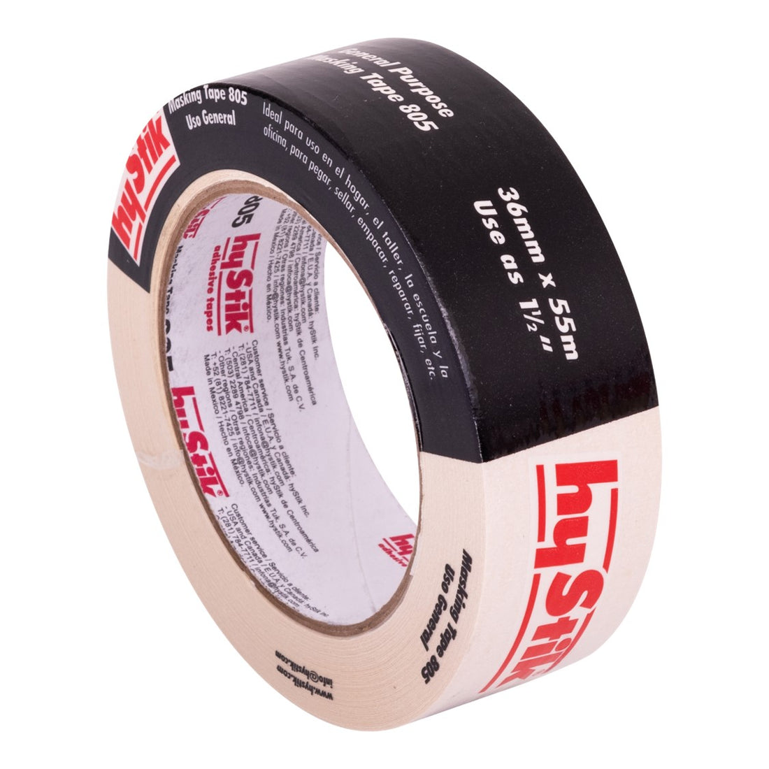 SP- MASKING TAPE HYSTIK 36MM X 55M CREAM PK8