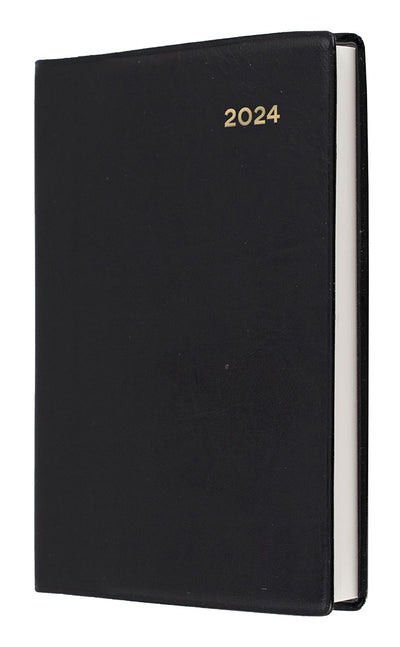 DIARY 2024 COLLINS BELMONT A7 237.V99 PVC POCKET 2DTP BLACK