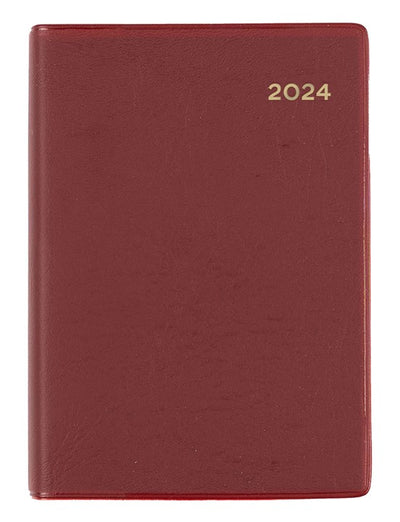 DIARY 2024 COLLINS BELMONT A7 237.V78 PVC POCKET 2DTP CHERRY RED