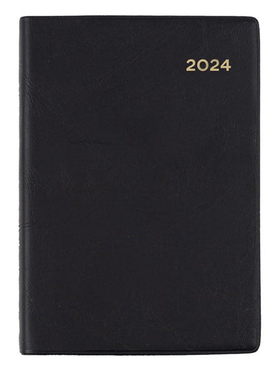 DIARY 2024 COLLINS BELMONT A7 337.V99 PVC POCKET WTV BLACK
