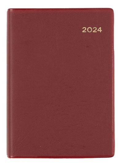 DIARY 2024 COLLINS BELMONT A7 337.V78 PVC POCKET WTV CHERRY RED