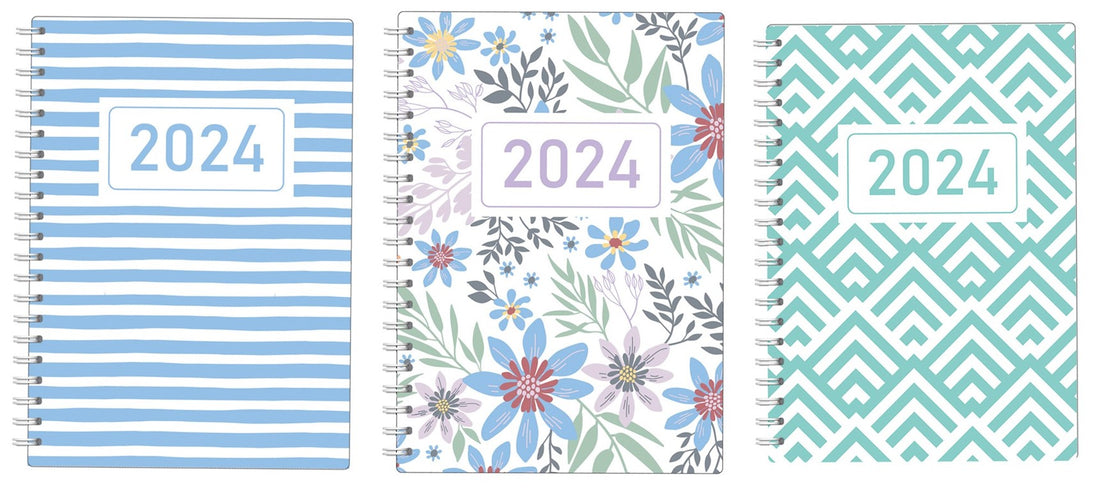DIARY 2024 CUMBERLAND A5 ASPEN SPIRAL WTV ASSORTED