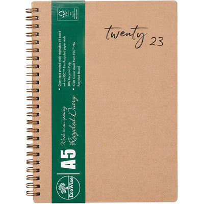 DIARY 2024 CUMBERLAND A5 ECOWISE RECYCLED KRAFT WTV