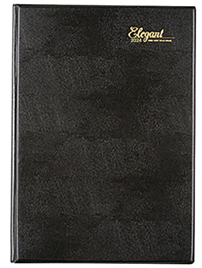 DIARY 2024 CUMBERLAND A4 ELEGANT PVC 1DTP BLACK
