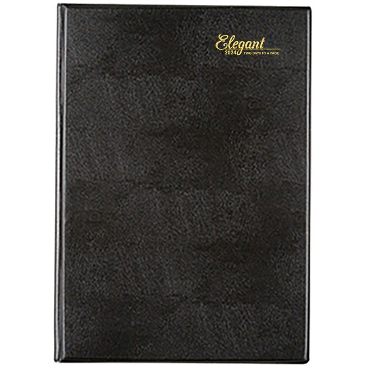 DIARY 2024 CUMBERLAND A4 ELEGANT PVC 21DTP BLACK