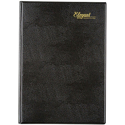 DIARY 2024 CUMBERLAND A4 ELEGANT PVC 21DTP BLACK