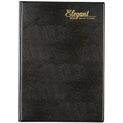DIARY 2024 CUMBERLAND A5 ELEGANT PVC 1DTP BLACK