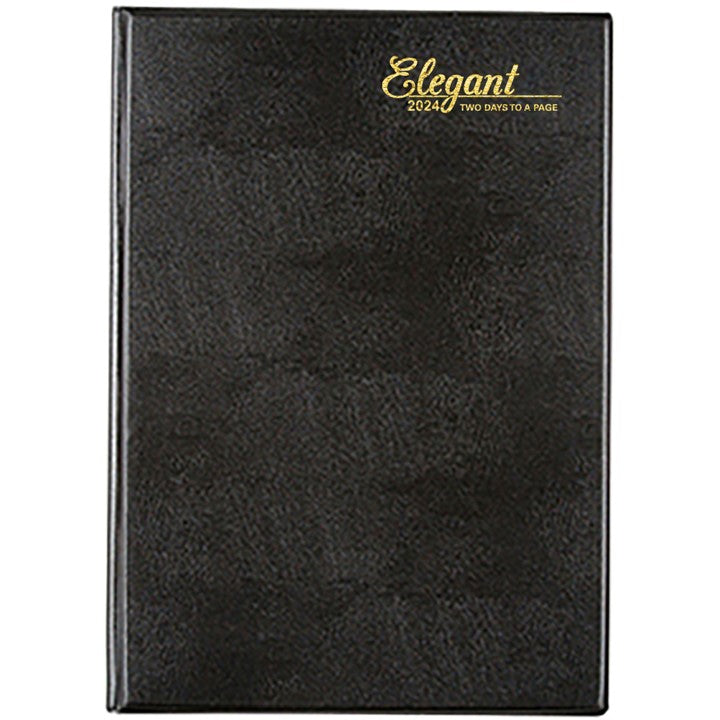 DIARY 2024 CUMBERLAND A5 ELEGANT PVC 2DTP BLACK