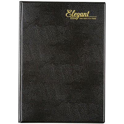 DIARY 2024 CUMBERLAND A5 ELEGANT PVC 2DTP BLACK