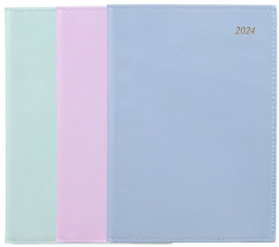 DIARY 2024 CUMBERLAND A6 105X148MM SOHO PVC SPIRAL 1DTP ASSORTED