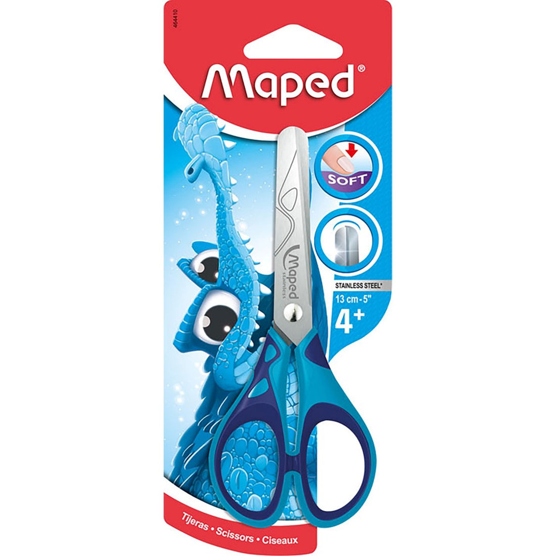 SCISSORS MAPED 13CM SOFT HANDLE ASST