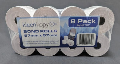 BOND ROLLS ALLIANCE PAPER  57X57X12 BOND ROLL SINGLE PLY 57X57X12 8'S