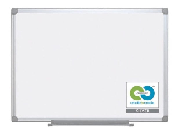 WHITEBOARD BI OFFICE 900X600MM ALUMINIUM FRAME MAGNETIC