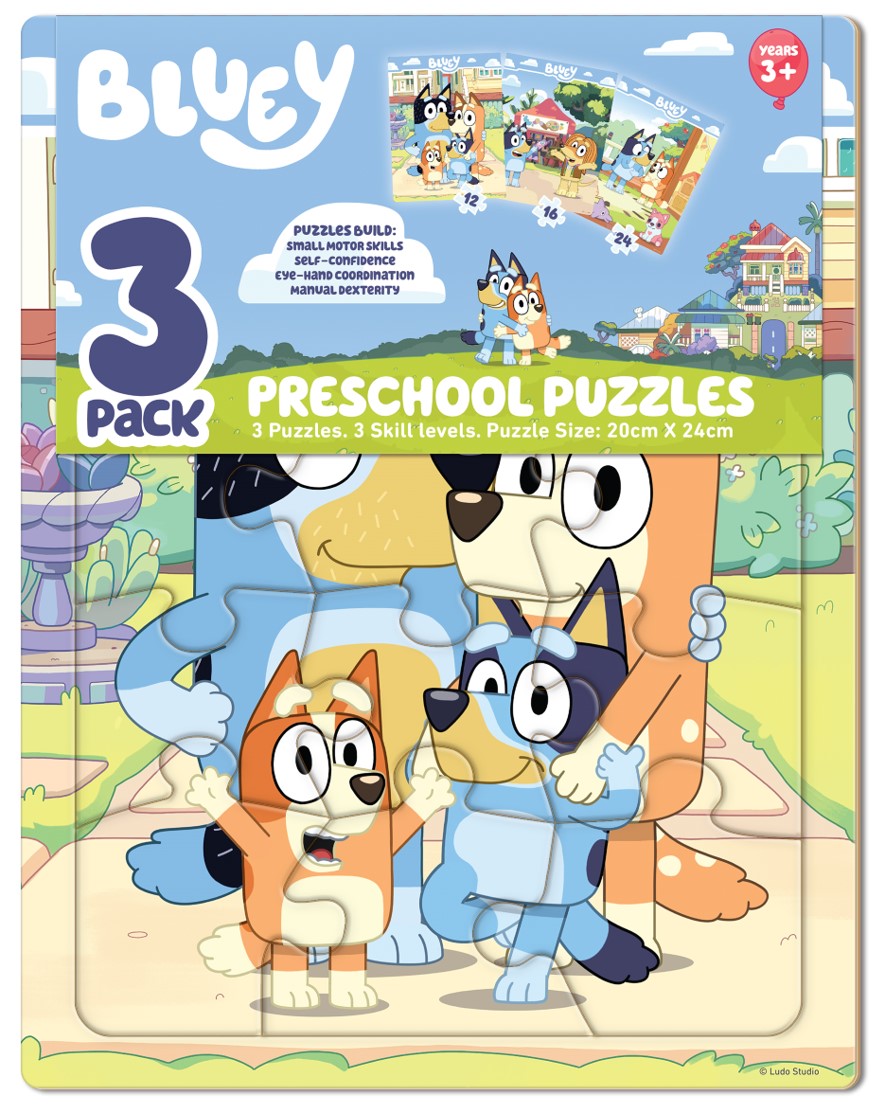 JIGSAW PUZZLE BLUEY PRESCHOOL 3PK