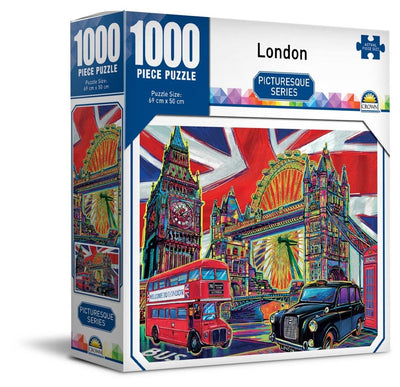 JIGSAW PUZZLE CROWN 1000PCE PICTURESQUE SERIES 2 3 ASST